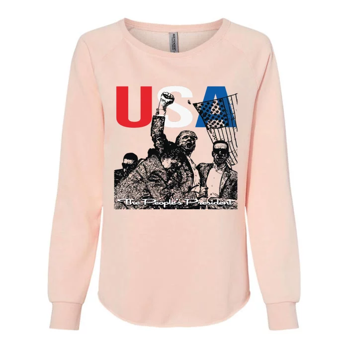 Justified In Christ The PeopleS President Womens California Wash Sweatshirt