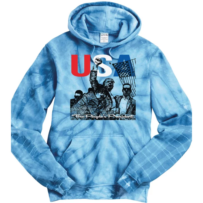 Justified In Christ The PeopleS President Tie Dye Hoodie