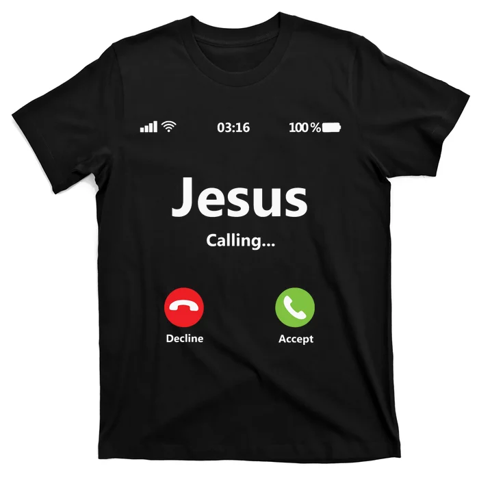 Jesus Is Calling Christian T Christmas Xmas T-Shirt