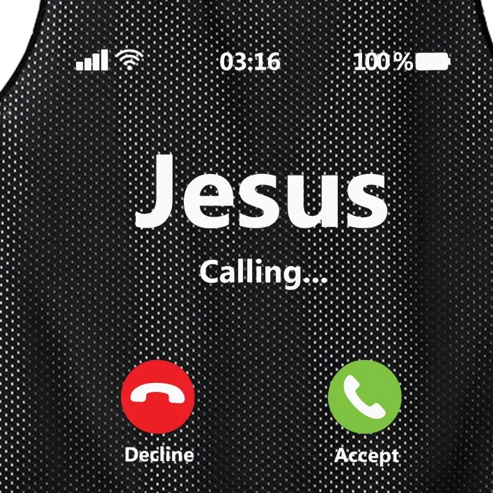 Jesus Is Calling Christian T Christmas Xmas Mesh Reversible Basketball Jersey Tank