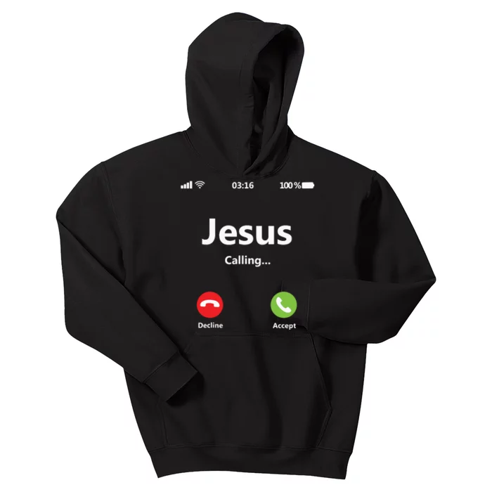 Jesus Is Calling Christian T Christmas Xmas Kids Hoodie