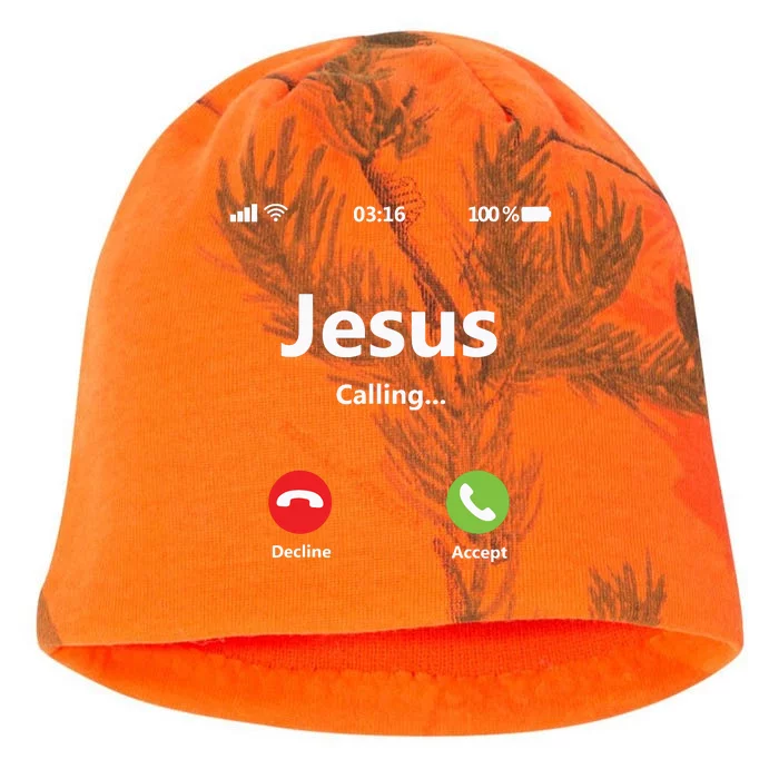 Jesus Is Calling Christian T Christmas Xmas Kati - Camo Knit Beanie