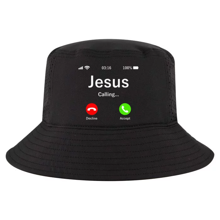 Jesus Is Calling Christian Cool Comfort Performance Bucket Hat