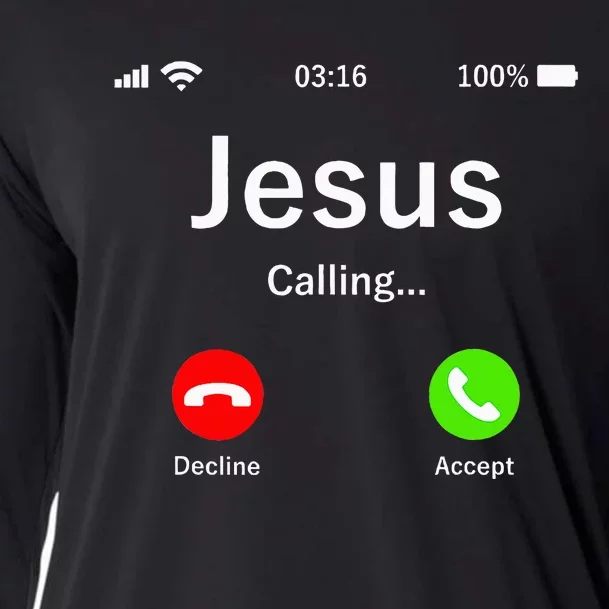 Jesus Is Calling Christian Cooling Performance Long Sleeve Crew