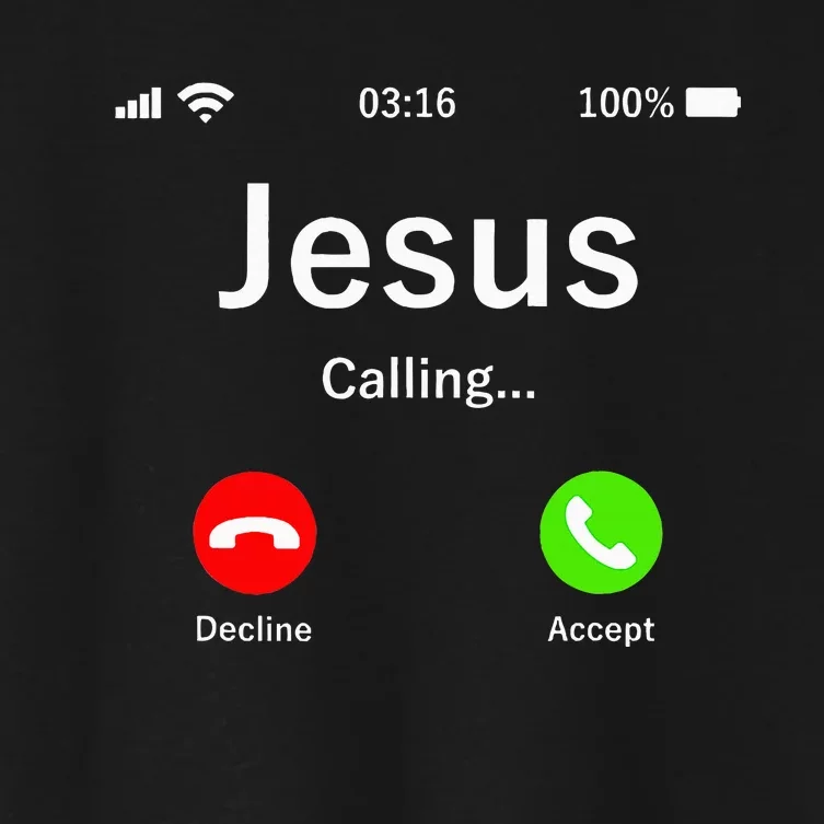 Jesus Is Calling Christian Women's Crop Top Tee