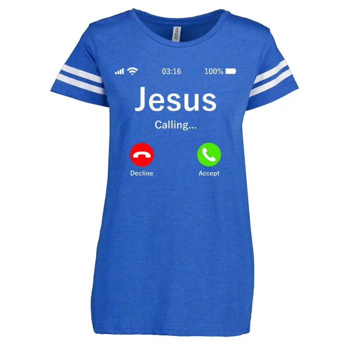 Jesus Is Calling Christian Enza Ladies Jersey Football T-Shirt