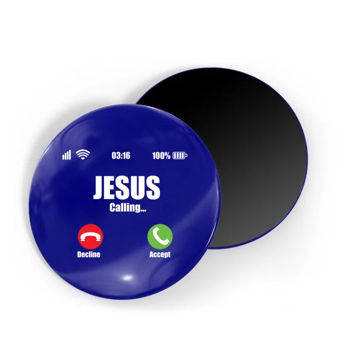 Jesus Is Calling Gift Christian Cross Modern Believe Gift Magnet