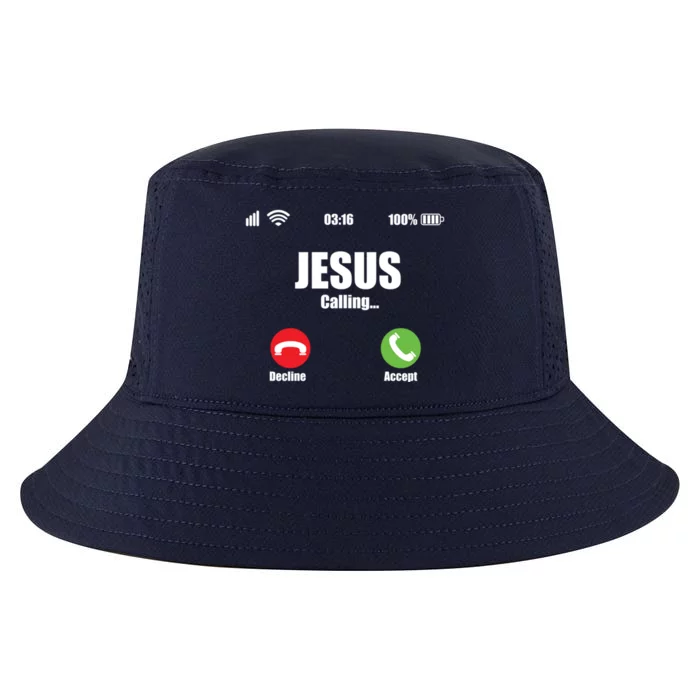 Jesus Is Calling Gift Christian Cross Modern Believe Gift Cool Comfort Performance Bucket Hat