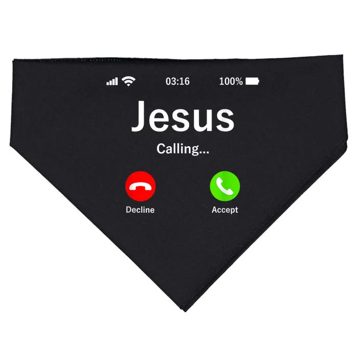 Jesus Is Calling Christian USA-Made Doggie Bandana