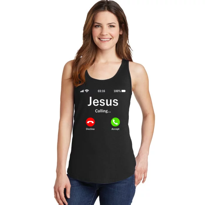 Jesus Is Calling Christian Ladies Essential Tank