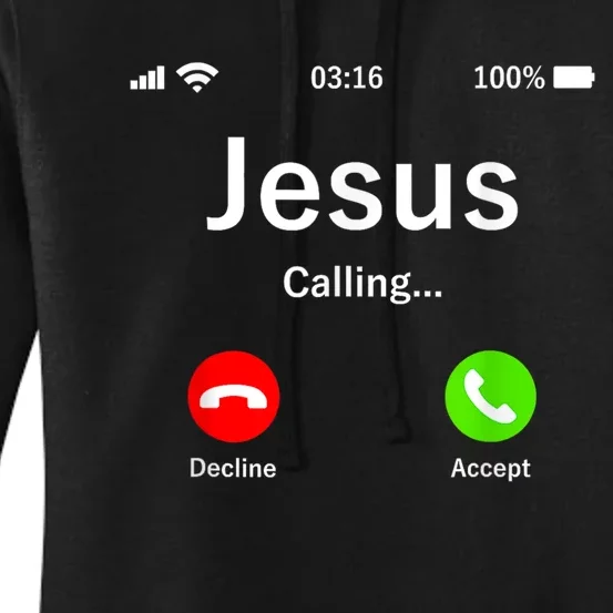 Jesus Is Calling Christian Women's Pullover Hoodie