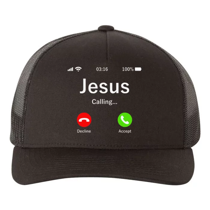 Jesus Is Calling Christian Yupoong Adult 5-Panel Trucker Hat