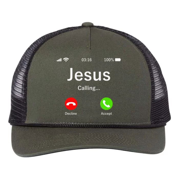 Jesus Is Calling Christian Retro Rope Trucker Hat Cap