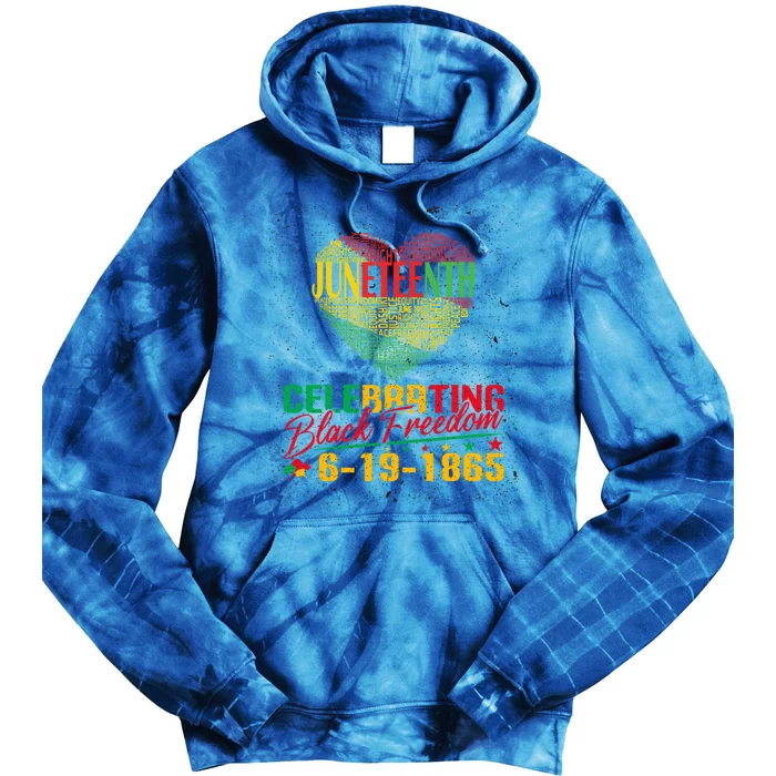 Junenth Independence Celebration Great Gift Tie Dye Hoodie