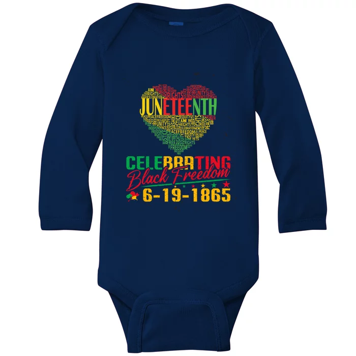 Junenth Independence Celebration Great Gift Baby Long Sleeve Bodysuit