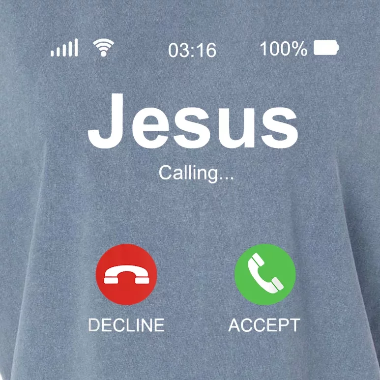 Jesus Is Calling Funny Christian Gifts For Men Women Garment-Dyed Women's Muscle Tee