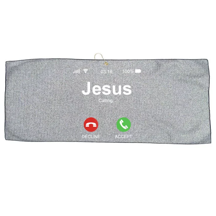 Jesus Is Calling Funny Christian Gifts For Men Women Large Microfiber Waffle Golf Towel