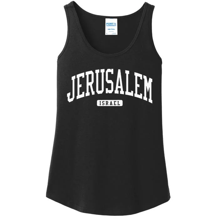 Jerusalem Israel College University Style Ladies Essential Tank