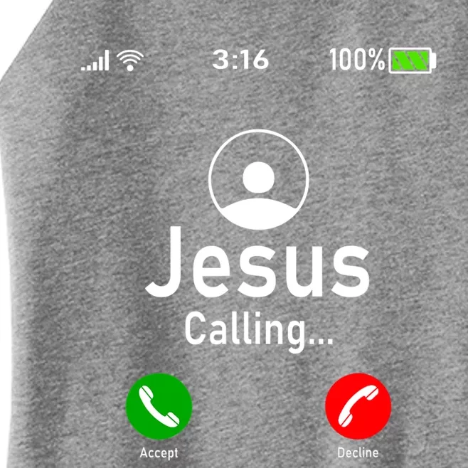 Jesus Is Calling Funny Jesus Christ Phone Christian Gift Women’s Perfect Tri Rocker Tank