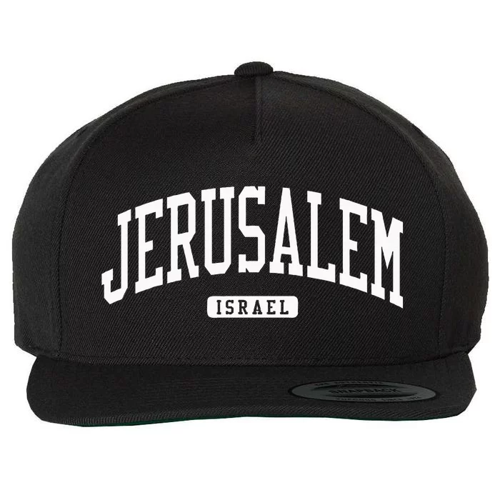 Jerusalem Israel College University Style Wool Snapback Cap