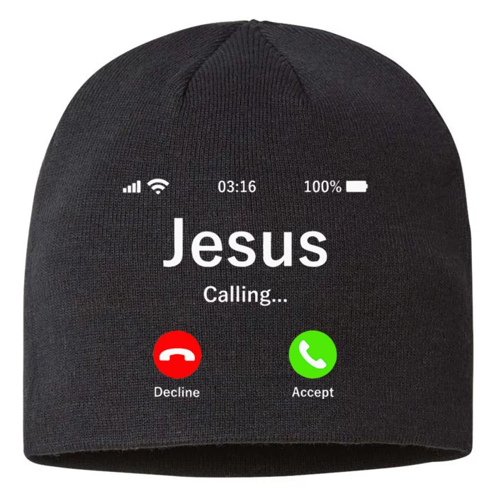 Jesus Is Calling Christian 8 1/2in Sustainable Knit Beanie