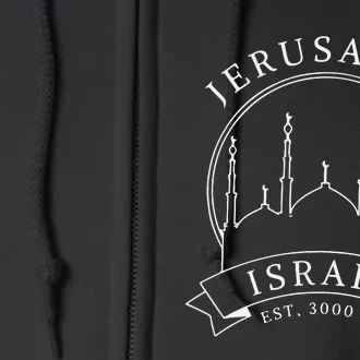 Jerusalem Israel City Jewish Hanukkah Jerusalem Full Zip Hoodie