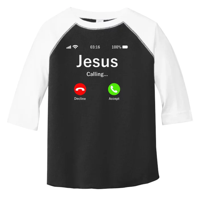 Jesus Is Calling Christian Toddler Fine Jersey T-Shirt