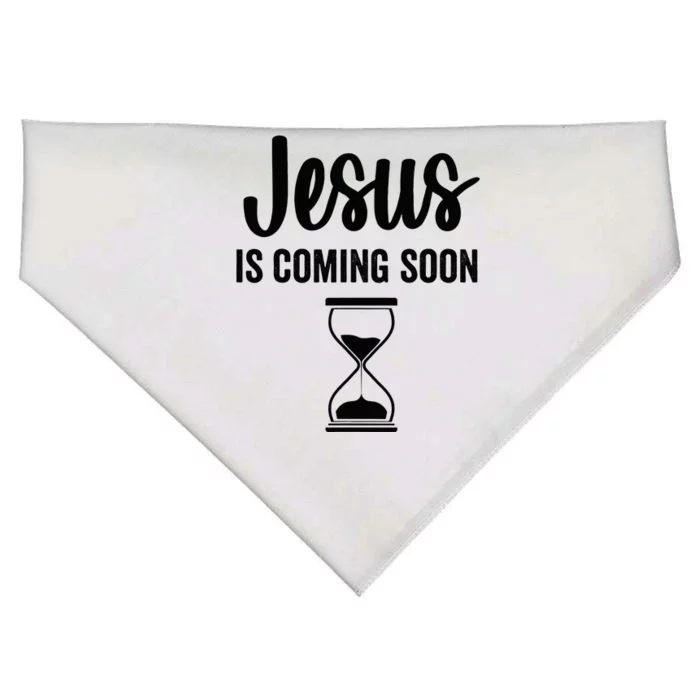 Jesus Is Coming Soon Countdown Christian Religious Faith USA-Made Doggie Bandana