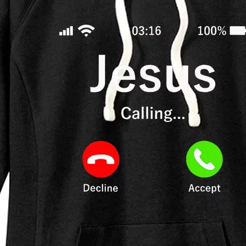 Jesus Is Calling Christian Women's Fleece Hoodie