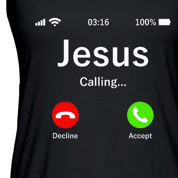 Jesus Is Calling Christian Ladies Essential Flowy Tank