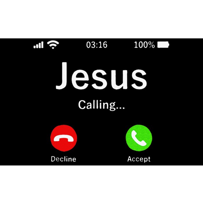 Jesus Is Calling Christian Love King Belief Unity Faith Bumper Sticker