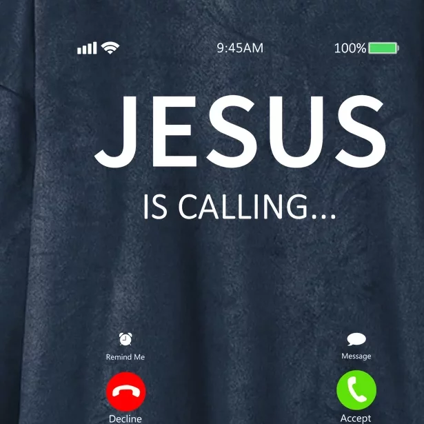 Jesus Is Calling Christian Hooded Wearable Blanket