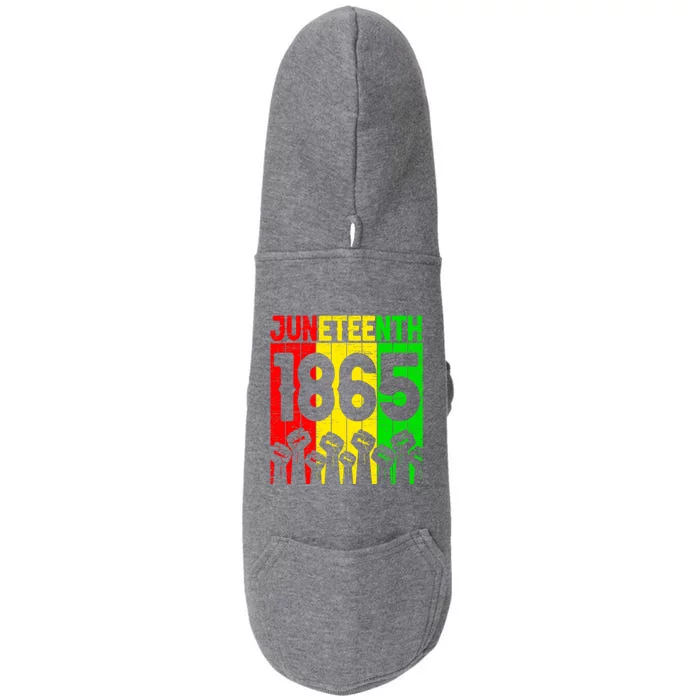 Juneteenth Independence Day Afro Melanin Black History Cute Gift Doggie 3-End Fleece Hoodie