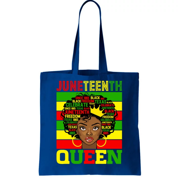 Juneteenth Independence Day Queen Freedom 1865 Mother's Day Cute Gift Tote Bag