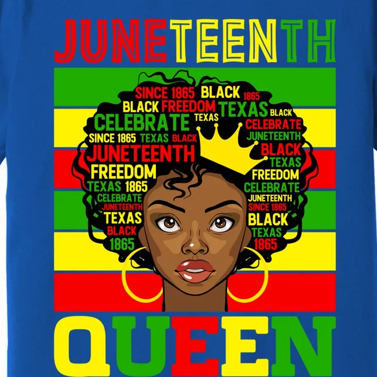 Juneteenth Independence Day Queen Freedom 1865 Mother's Day Cute Gift Premium T-Shirt