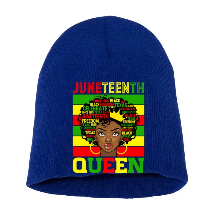 Juneteenth Independence Day Queen Freedom 1865 Mother's Day Cute Gift Short Acrylic Beanie