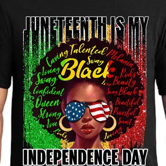 Juneteenth Independence Day Afro Melanin Natural Hair Pajama Set