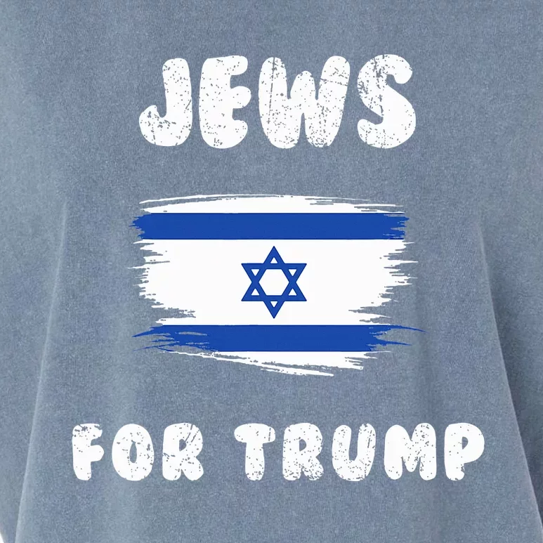 Jewish Israel Flag Jews for Trump Garment-Dyed Women's Muscle Tee