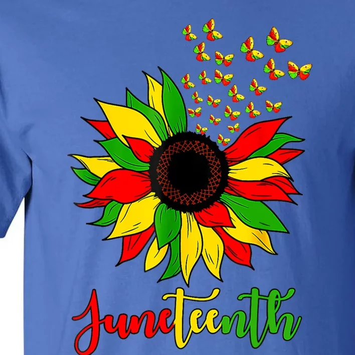 Junenth Independence Freedom Day Sunflower African Lover Meaningful Gift Tall T-Shirt