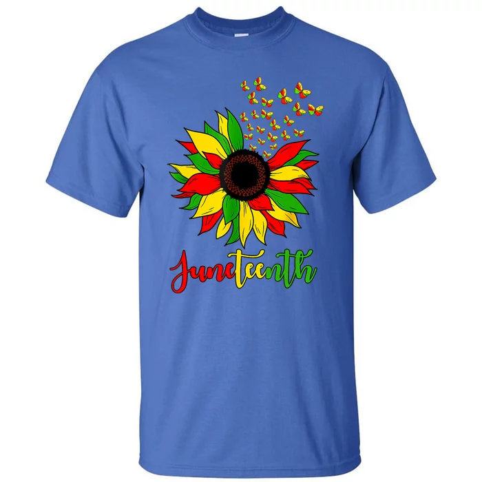 Junenth Independence Freedom Day Sunflower African Lover Meaningful Gift Tall T-Shirt