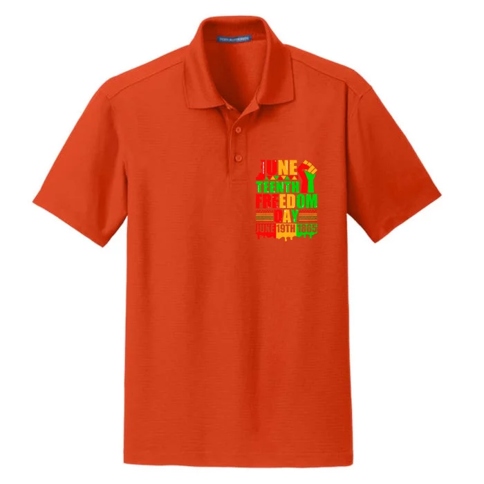 Juneteenth Independence Freedom Day African Pride Fist Cool Gift Dry Zone Grid Performance Polo