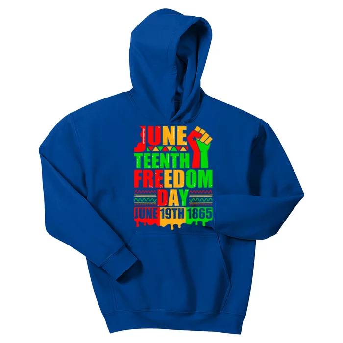 Juneteenth Independence Freedom Day African Pride Fist Cool Gift Kids Hoodie