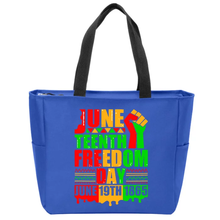 Juneteenth Independence Freedom Day African Pride Fist Cool Gift Zip Tote Bag