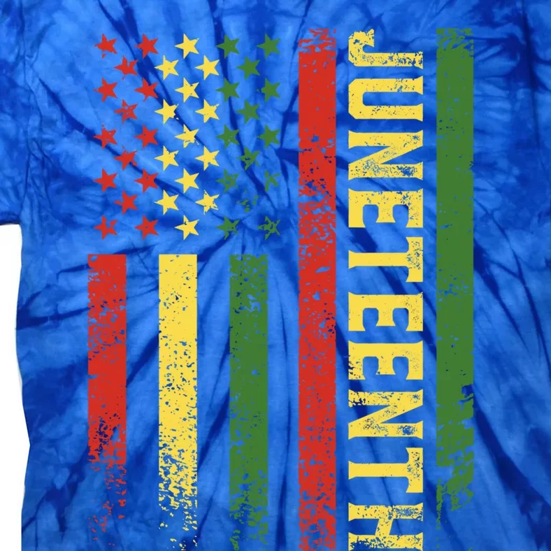 Juneteenth Independence Freedom Day Melanin African Usa Flag Gift Tie-Dye T-Shirt