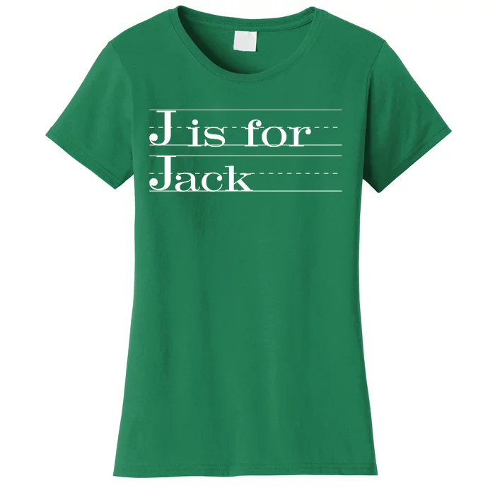 J Is For Jack Awesome Back To School Gift For Kids Women's T-Shirt