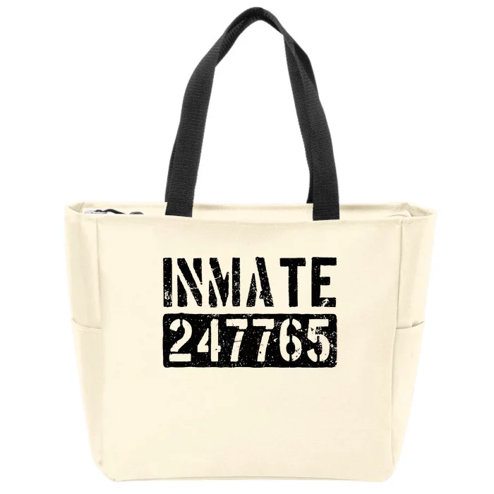 Jail Inmate Funny Prison Inmate Costume Zip Tote Bag