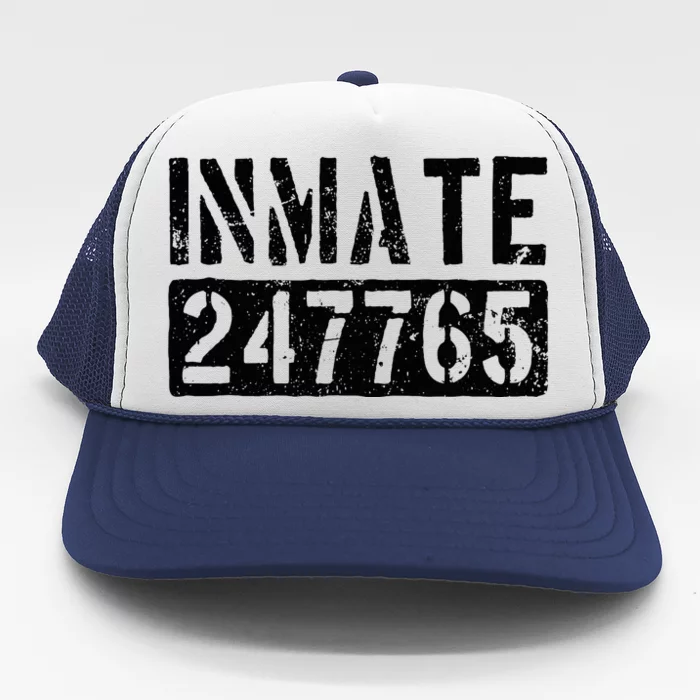 Jail Inmate Funny Prison Inmate Costume Trucker Hat