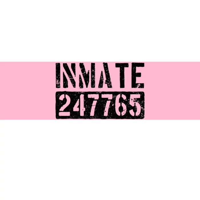 Jail Inmate Funny Prison Inmate Costume Bumper Sticker