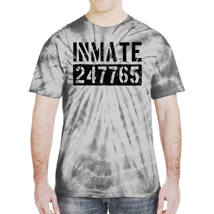 Jail Inmate Funny Prison Inmate Costume Tie-Dye T-Shirt