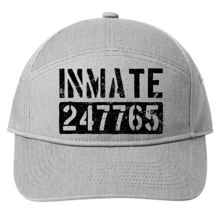 Jail Inmate Funny Prison Inmate Costume 7-Panel Snapback Hat